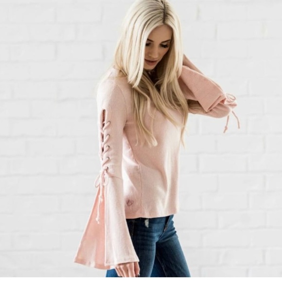 Tops - Blush Bell Sleeve Top